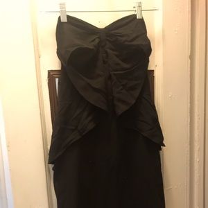 Black bow mini dress